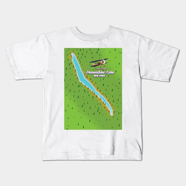 Skaneateles Lake New York Kids T-Shirt by nickemporium1